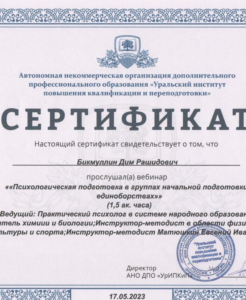 Бикмуллин Дим Рашидович